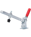 Tough As Nails Quick Release Toggle Fixture For Vertical Woodworking And Welding Projects Polished Iron Hold Down Clamp with red handle
