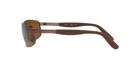 Side view of RB3254 Brown Crystal Polarized Sunglasses With 70 Percent Glare Reduction, Classic Wayfarer Vibe.
