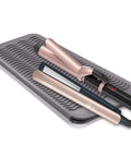 Heat Resistant Hair Tools Mat And Pouch Silicone Heat Mat And Holder For Curling Irons And Flat Irons Portable Travel Case Cover shown