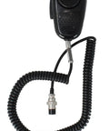 Noise Canceling Microphone For 4 Pin CB Ham Radios Compatible With Cobra Galaxy Connex RCI Uniden Stryker Magnum shown with coiled cord