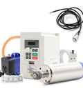 2.2KW ER20 D80 220V Water Cooled Spindle Motor Kit With 75W Water Pump 80mm Bracket ER20 Collet QL Inverter Included CNC Router