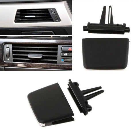 Direct Plug And Play No Splice Air Vent Clip Kit For BMW 3 Series E92, Easy Install With Factory Connector, Durable Black Plastic, No Cutting Needed, Compact Clip Design, Secure Fit For Stock Air Vents; black vent clips