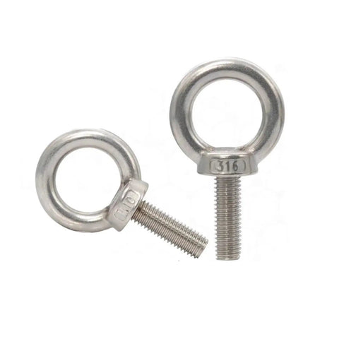316 Stainless Steel Marine Eye Bolts Set Heavy Duty Ring Eye Bolts For Lifting And Hooks Beefy Workhorse Marine Hardware M5 M6 M8 M10 M12 M14 M16 Sizes Includes M10x30mm 2pcs Corrosion Resistant For Boats And Docks, two 316 eye bolts