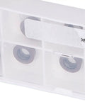 10 Piece Carbide Turning Insert Set For CNC Lathe Milling Machine Tools in storage container with visible blades.