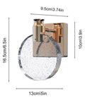 VCDUXMQLK Nordic Luxury Crystal Bedroom Wall Lamps LED Light Source Three-Color Dimmable Sconces white round wall lamp dimensions.