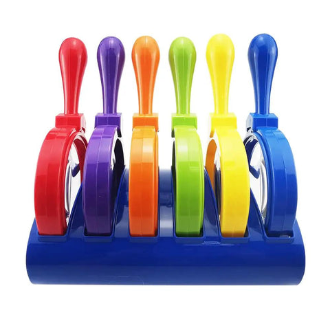 Kid Friendly Jumbo Magnifying Glass Set With Stand Six Pack For Ages Three Plus Easy Grip Primary Science Magnifiers in Stand