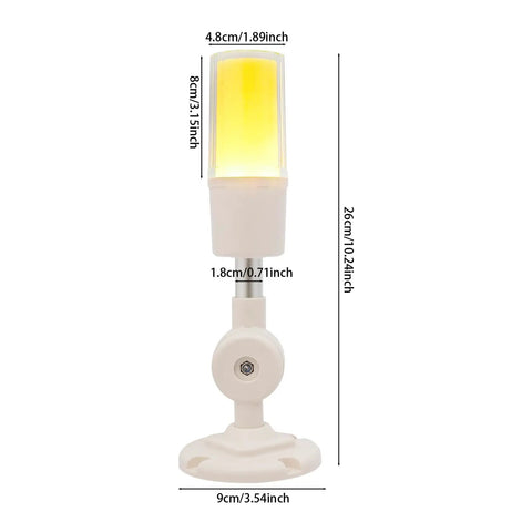Plug And Play USB 3 Color Stack Signal Tower Light With Buzzer For Industrial Control And Remote Status Alerts, 5V USB Powered, PC Compatible Indicator For Machinery, Automation, And Factory Monitoring, yellow LED, 26cm
