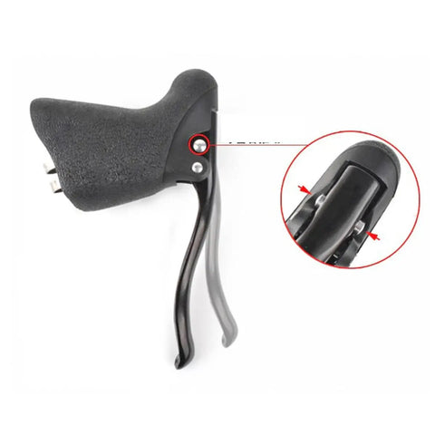 Aluminum Alloy Road Bike Brake Levers Set Replacement Handles For Road Cycling, close-up of brake lever mechanism.