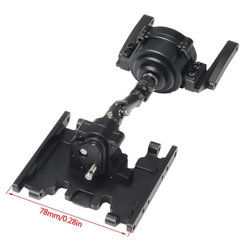 Beefed Up Front Planetary Gearbox Transfer Case Drive Shaft Skid Plate Set for 1 to 10 RC Rock Crawler SCX10 II 90046 Chassis Upgrade