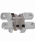 Sturdy 180 Degree Hidden Cabinet Hinges 68.8mm For Round Corner Doors Easy To Attach Backset 94mm Stainless Steel Zinc Alloy Rustproof