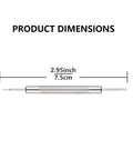 Dimensions of watch band link removal kit with pin remover and double ended punches for sizing straps.