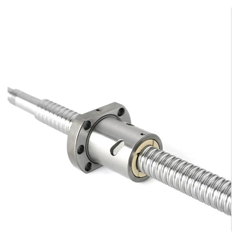 Heavy Duty C5 Precision SFU1204 Ball Screw Shaft With Flange Nut, 12mm diameter, machined ends for DIY CNC builds.