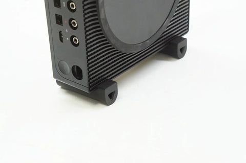 Close-up of Custom 3D Printed Vertical Feet Base For Sonos Amp showing stable upright positioning on a flat surface