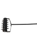 Manual Lawn Aerator Tool With Spiked Roller For Soil Aeration In Gardens And Yards, Durable Metal Construction, side view
