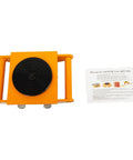 Rock Solid Workhorse 4 Piece Furniture Dolly Set with rubber caps, includes manual, for heavy equipment transport.