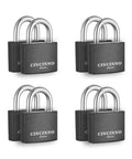 Vinyl Covered Aluminum Padlock Set With Key Eight Pack One 9 16 Inch Wide Body Same Key System Outdoor Security Locks for gates