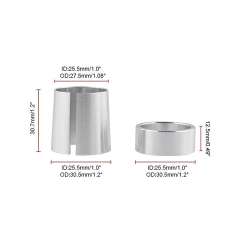 One Inch Tapered Drive Clutch Shaft Adapter For Gas Golf Carts That Slides Straight Onto Predator And GX200 Blocks dimensions shown