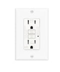 15 Amp Wr White Gfcis Outlet Bundle Bringing Hella Reliable Smart Self Test And Sharp Led Indicators Tamper Locked Weather Tough Gfri Socket Ul Rated For Smooth DIY Installations Anywhere on a wall plate.