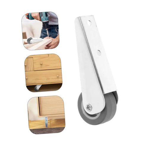 Smooth As Butter Sliding Door Rollers Straight Up Sturdy Barn Door Wheels Heavy Duty Galvanized Nylon Casters Quick Install Track Pulley Replacement Hardware For Cabinets And Gates Pair, close-up of wheel with installation.