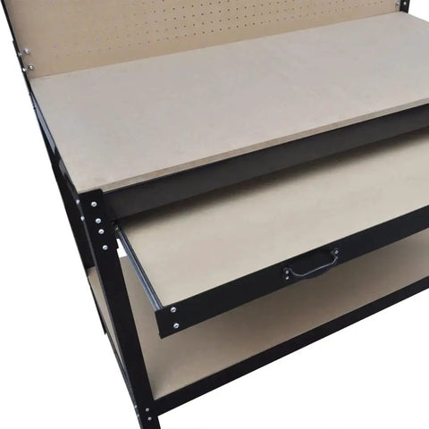 Beast Of A Workbench With Pegboard And Storage Drawer For Garage And Workshop 45.3 Inch Tool Bench