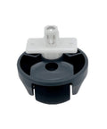 Front omni-directional wheel caster for Roborock vacuum, black wheel with white mounting stem