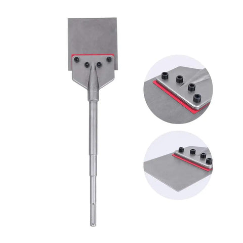 Beefy Heavy Duty SDS Max Floor Tile Scraper Bit Kit With 6 Inch Wide Blade For Demolition Hammers 3/4 Inch Shank Steel