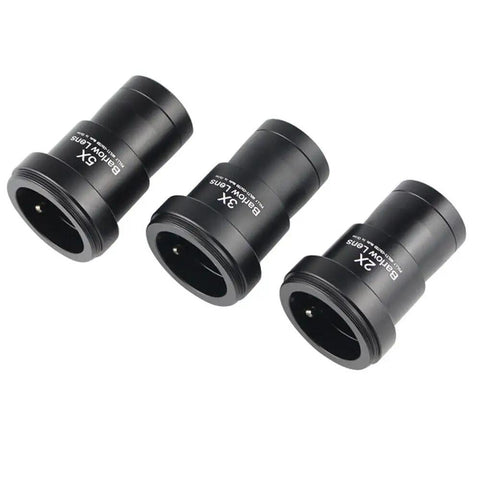 3 Piece 1.25 Inch Barlow Lens Set For Telescopes 2X 3X 5X Eyepiece Magnification Upgrade Your Eyepieces Aluminum Body Dust Cover Included Compatible With Standard 1.25 Inch Eyepieces And M42 Threads