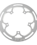 52T Aluminum Chainring Guard For Mountain Bikes 130mm BCD Crank CNC Machined Aluminum Alloy Easy Install Anti Skip Durable Silver Finish