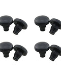 20 Pack Black Stem Bumpers Heavy Duty Furniture Sliders Smooth Glide Floor Protectors For Swivel Chairs And Stools 7Mm Hole Sweet Setup No Scratch PVC Foot Pads in close-up view.