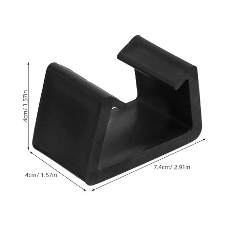 Outdoor Patio Sofa Clips Set 10 Pack Black Plastic Sectional Connectors For Stable Lounging And Windy Day Safety Dimensions Shown