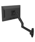 Heavy Duty Aluminum Wall Mount Monitor Arm With Full Motion Flex Grip secure for 17 To 32 Inch LCD LED Screens at an angle.