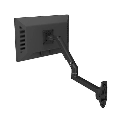 Heavy Duty Aluminum Wall Mount Monitor Arm With Full Motion Flex Grip secure for 17 To 32 Inch LCD LED Screens at an angle.