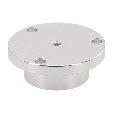 Small Horizontal Bubble Level silver aluminum flange with three holes, ideal for installations in tight spaces.
