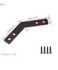 4 Pack 135 Degree Angle Brackets 60x60x16mm Carbon Steel Mending Plates Black Corner Braces Built Tough For Truss And Frame Reinforcement With Screws Easy Install