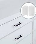 Silicone Round Corner Protectors For Wardrobe And Drawer Handles, Flexible Edge Guards, 6 Pack White Bumpers For Home Protection