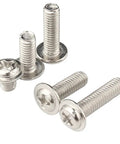 Bulk 50 Pack M4 x 50mm Pan Head Phillips Machine Screws Nickel Plated Steel For DIY Projects And Electronics 4mm Thread Diameter