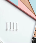 10 Sets Stainless Steel Folding Fan Rivets And Nuts Repair Kit For Paper Decorative And Dance Fans DIY Friendly Pro Grade Durable Fasteners For Quick Fixes And Smooth Operation And Long Lasting Performance, four rivets on white