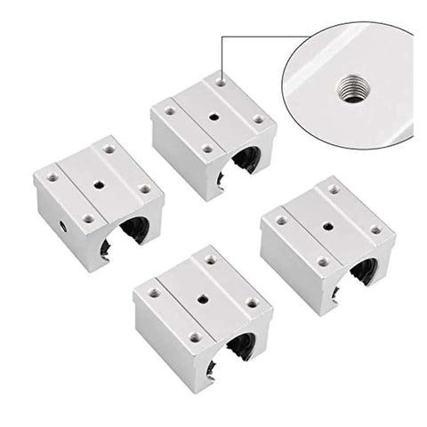 Heavy Duty 1000Mm Linear Guide Rail Kit With SBR12UU Bearing Blocks delivers Smooth Motion For Your 3D Printer And CNC Build. These Steel Guideways Offer Rock Solid Stability And Zero Stick Slip For Ultimate Precision During Any Epic Make Or Cut Job., SBR12UU bearing blocks close-up
