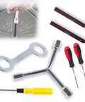 Heavy Duty Three Way Hex Socket Wrench For 8Mm 10Mm And 12Mm Fasteners Engineered For Washing Machine Repairs tools on a white background.