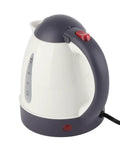 24V Car Kettle 1000ML Electric Water Heater 304 Stainless Steel Rapid Heating Pot side view with red button for easy use