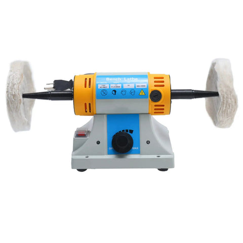 4-1/4 Inch Bench Lathe Buffer Polisher With Dual 4 Inch Buffing Wheels, 320W Variable Speed Benchtop Jewelry Polisher