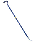 Heavy Duty 42 Inch Steel Wrecking Bar With Rounded 90 Degree End, Nail Pullers, Tri-Lobe Grip For Comfort, Beveled Prying Tips