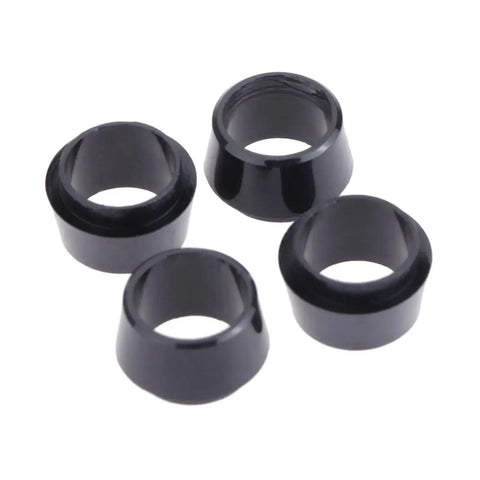 0.370 Inch Golf Ferrules Caps With Split Sleeve Design For Tool Free Installation, black plastic, close-up view