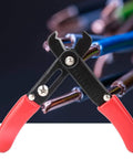 Heavy Duty Wire Stripper And Professional Electrician Cutting Pliers Featuring Built Tough Steel Blades And Non Slip Comfort Grip For Trusted Daily Hustle Jobs, black and red, cutting wires.