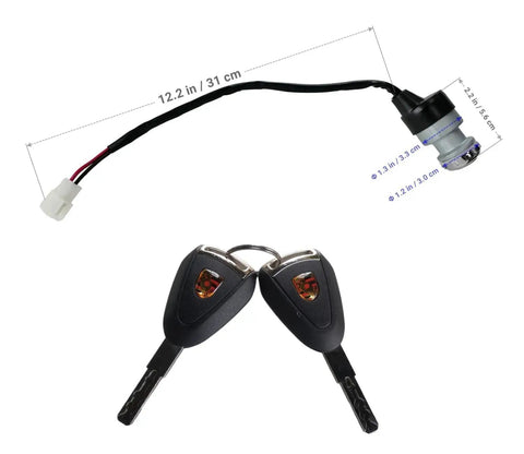 Ignition Starter Switch Assembly For 48V Golf Carts Replacement Fits Edison And Advanced EV Models And I20 I20U I20L I40 I40F