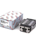 Replacement linear slider unit R165121420 single block with sealed ball bearing, precision CNC part on white background
