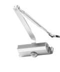Beefy Aluminum Door Closer With Quiet Soft Close And Smooth Operation 90 Degree Positioning Adjustable For Doors Silver Finish