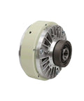 Front view of hole type magnetic particle clutch built with rugged alloy for smooth start and stop low shock engagement fast heat dissipation.