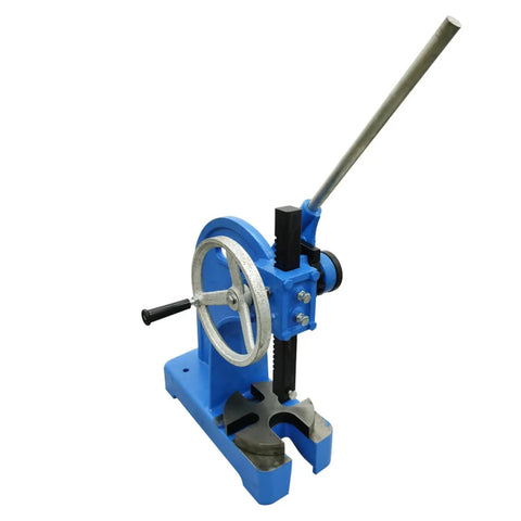 Heavy Duty 2 Ton Arbor Press With Kickass Ratchet System Cast Iron Steel Desktop Manual Bench Machine four precision U slot base.