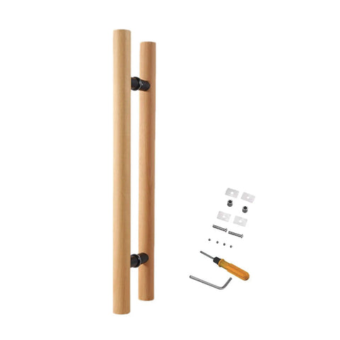 Heavy Duty Slick 40 Inch Modern Push Pull Bar Handle For Sliding Barn Doors Double Sided Pair With Drop Down Finger Pull Smooth Operation No Sweat Setup Built Tough For Home Office Gym Or Restaurant Room Refresh